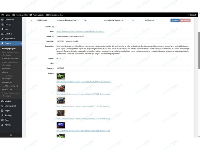 SEO, Speed & Admin - Listings Crawler Plugin