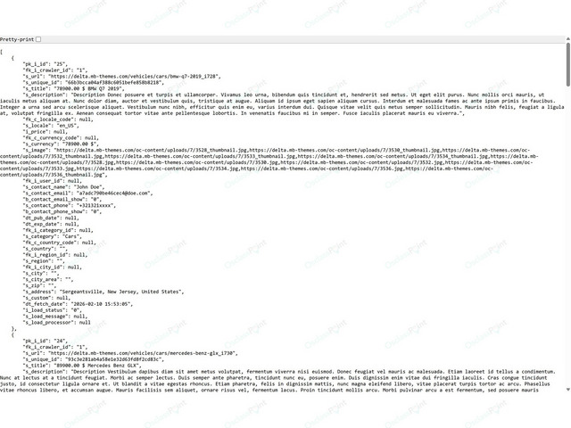 Listings Crawler Plugin