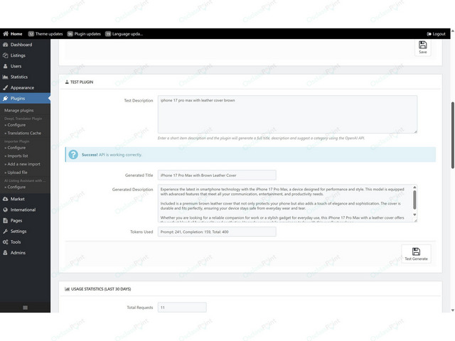 AI Listing Assistant with ChatGPT