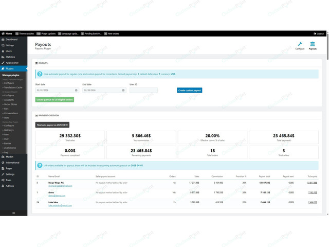 Payouts Plugin for Osclass Pay eCommerce - Payments & Ecommerce - Osclass plugins
