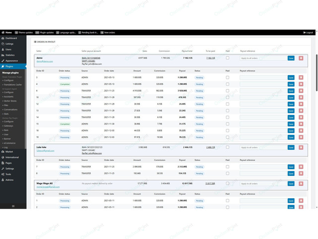 Payments & Ecommerce - Payouts Plugin for Osclass Pay eCommerce