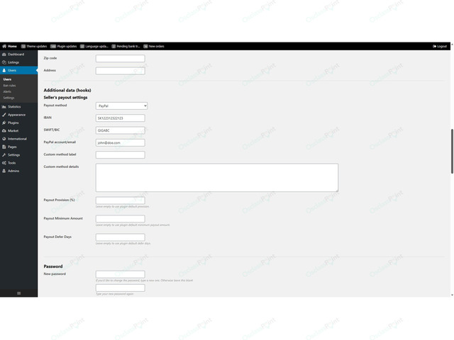 Payouts Plugin for Osclass Pay eCommerce