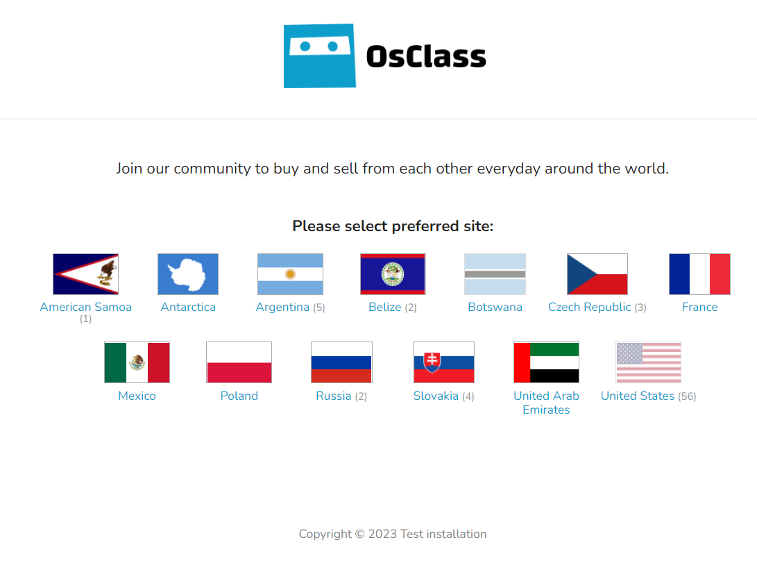 Country based subdomains